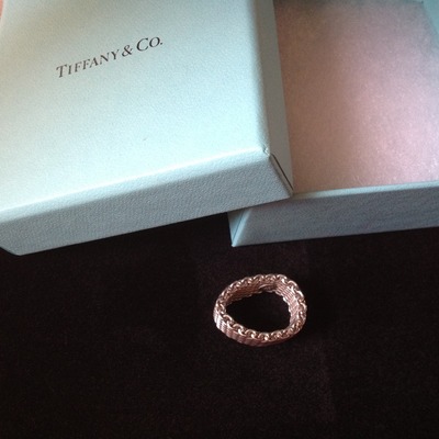 100% authentic tiffany & co mesh ring