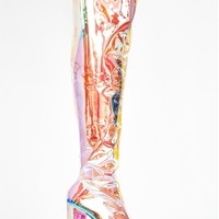 Clear PVC Platform Over the Knee Boots - Thumbnail 3