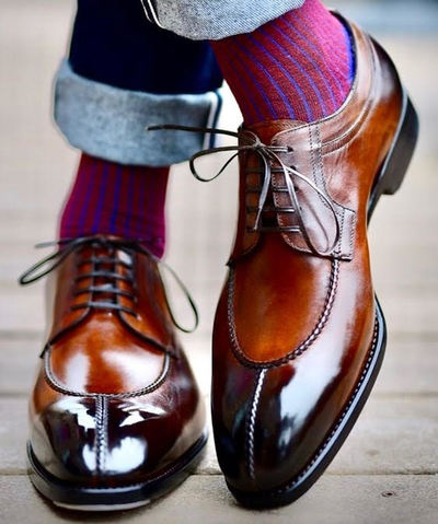 Hot Sale Best Two Tone Split Toe Handmade Leather Office Wear Lace Up Men's Shoes