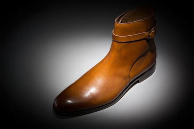 New Men's Handmade Jodhpur Two Tone Hiking Leather Boot