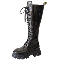 Stylish Black Lace up Waterproof Boots - Thumbnail 3