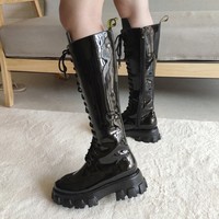 Stylish Black Lace up Waterproof Boots - Thumbnail 8