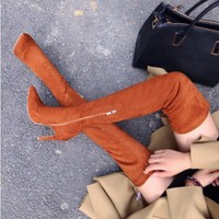 Sexy Winter and Autumn Pointed Toe Over the Knee Boots - Thumbnail 3