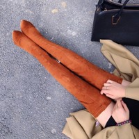 Sexy Winter and Autumn Pointed Toe Over the Knee Boots - Thumbnail 4