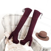 Luxury Style Platform Knee High Fashion boots - Thumbnail 2