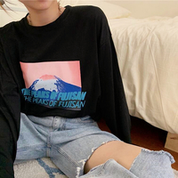 THE PEAKS OF FUJISAN Snowberg Mountain Printed Long Leeve T-shirt - Thumbnail 6