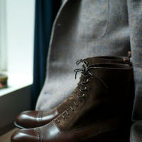 Handmade Brown Cap toe Ankle High Boot - Thumbnail 1