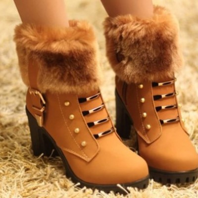 Gothic black leather  lace up women's platform boots - Thumbnail 1