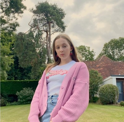 Angelic Pink Letter Embroidery Harajuku Kawaii Loose Knitted Sweater