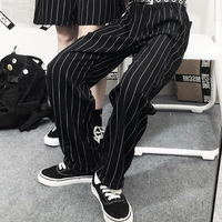 Free Shipping-VERTICAL STRIPED CASUAL PANTS - Thumbnail 1