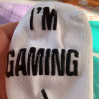 "DO NOT DISTURB I AM GAMING" SOCKS  - Thumbnail 3