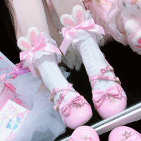 bow lace cute rabbit ear socks - Thumbnail 7