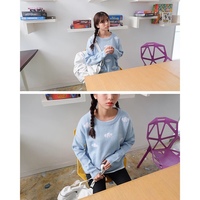 Cute Pastel Cloud Winter Autumn Loose Oversized Casual Knit Sweater Sweatshirt Pullover Jumper Shirt E-Girl Kawaii Korean Japanese Harajuku Streetwear - Thumbnail 4