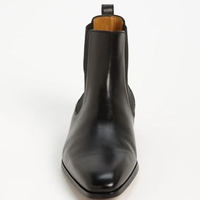 Adult Black Chelsea Leather Handmade Boot - Thumbnail 1