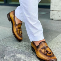 Luxury Customize Two Tone Tassels Loafer Men's Party Wear Shoes - Thumbnail 1