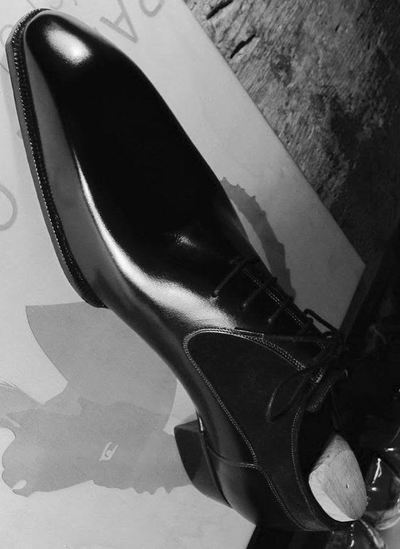 Hot Sale Handmade Black Narrow Toe Leather Formal Decent Shoes 