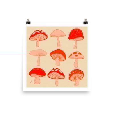 Mushroom pattern print 