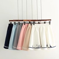 Cute Cartoon Sweet Cat Dog Paw Embroidery Skater Skirt Strap Suspenders Mini Skirt E-Girl Kawaii Korean Japanese Harajuku Streetwear - Thumbnail 3