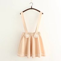 Cute Cartoon Sweet Cat Dog Paw Embroidery Skater Skirt Strap Suspenders Mini Skirt E-Girl Kawaii Korean Japanese Harajuku Streetwear - Thumbnail 6