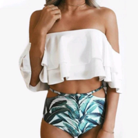 Sexy High Waisted Swimsuit For Girls Bathing Suit  - Thumbnail 1