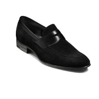 Handmade Men Black Suede Moccasins Formal Wear Shoes - Thumbnail 1