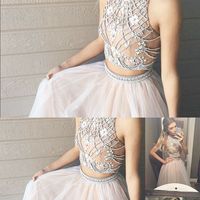 SP1416,2021 prom dress,long prom dress,two piece prom dress,beads long prom dress - Thumbnail 2