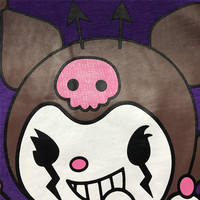 Cute Purple Devil Demon Print Anime Cartoon Casual Oversized Long Sleeve Tee Shirt T-shirt Top E-Girl Kawaii Korean Japanese Harajuku Streetwear - Thumbnail 7