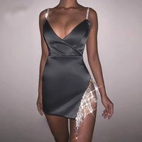 SP1453,Organge Tight Mini Beaded Spaghetti Straps Homecoming Dresses,Mini Prom Dance Dresses - Thumbnail 2