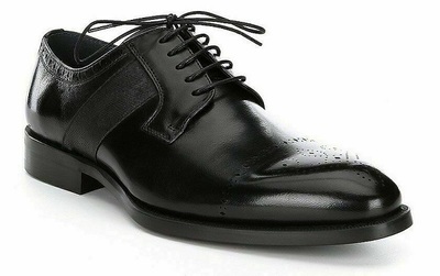  Handmade Genuine Leather Black Oxford Brogue Lace Up Classic Shoes