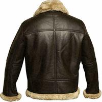 Mens RAF Aviator Flight Real Leather Jacket Bomber B3 Sheep Skin Pilot Flying - Thumbnail 1