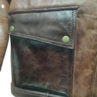 Men's RAF B3 Bomber Flight Aviator Real Shearling Fur Sheepskin Leather Jacket - Thumbnail 3
