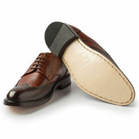 Mens Handmade Shoes Leather Oxford Brogue Two Tone Lace Up Style Formal Boots - Thumbnail 1