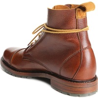 Hot Sale Men Dark tan biker Handmade Cap toe boots, Men ankle leather boots, Mens fashion riding boots - Thumbnail 1