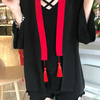 Fox Mask Anime Tassel Blouse Kimono Cardigan Cartoon Print Loose Blouse Long Sleeve Shirt Top E-Girl Kawaii Korean Japanese Harajuku Streetwear - Thumbnail 6