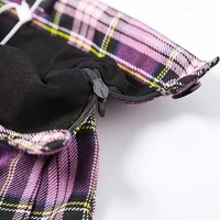 Purple Plaid Spring Summer High Waisted Pleated Skirt School Girl Skater Bottoms E-Girl Kawaii Korean Japanese Harajuku Streetwear - Thumbnail 8