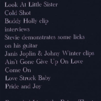 Stevie ray vaughan live new jersey '85 dvd