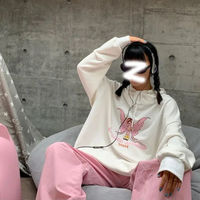 Butterfly Embroidery Hoodie Sweater Sweatshirt Long Sleeve Shirt Pullover Jumper Causal E-Girl Kawaii Korean Japanese Harajuku Streetwear - Thumbnail 8