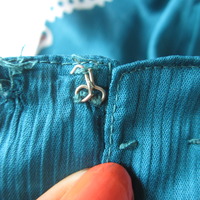 Silk Oversized Office Blouse in Sapphire Blue (Size M) - Thumbnail 1