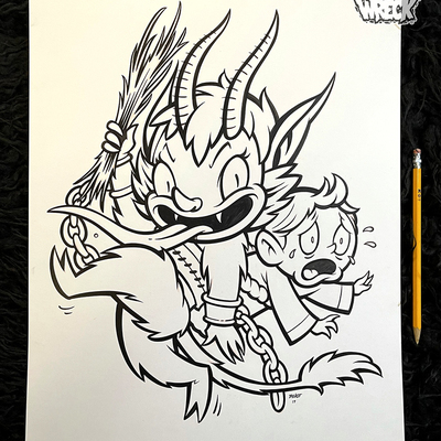 Krampus kutie inked artwork - Thumbnail 5