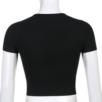 Heart Cartoon Print Short Sleeve Tee Shirt T-shirt Top Retro Vintage Causal Summer E-Girl Kawaii Korean Japanese Harajuku Streetwear - Thumbnail 3