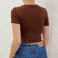 Heart Cartoon Print Short Sleeve Tee Shirt T-shirt Top Retro Vintage Causal Summer E-Girl Kawaii Korean Japanese Harajuku Streetwear - Thumbnail 9