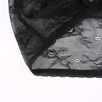 Sexy Black V-Neck Vintage Lace Crop Top Camisole Sleeveless Shirt Dark Academia Goth Punk Summer E-Girl Kawaii Korean Japanese Harajuku Streetwear - Thumbnail 4