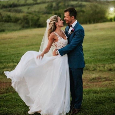 Bohemain wedding dresses v neck backless chiffon appliques see through garden country beach bridal gowns vestido de novia plus size,774