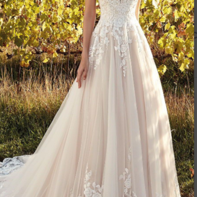 Beauty romantic v-neck tulle sweep train lace bridal dress,mermaid wedding dresses,786