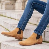 Men's Handmade Brown Chelsea Travelling Boot - Thumbnail 1