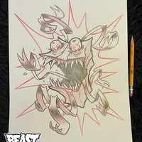 MONSTER PRESENT 3 pencil artwork - Thumbnail 1