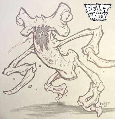 BONE MONSTER 2 pencil artwork
