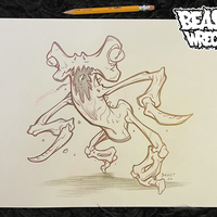 BONE MONSTER 2 pencil artwork - Thumbnail 1