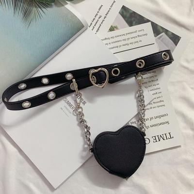 Harajuku heart belt with purse