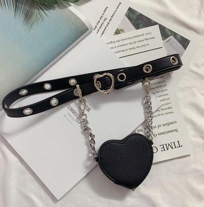 Harajuku Heart Belt With Purse